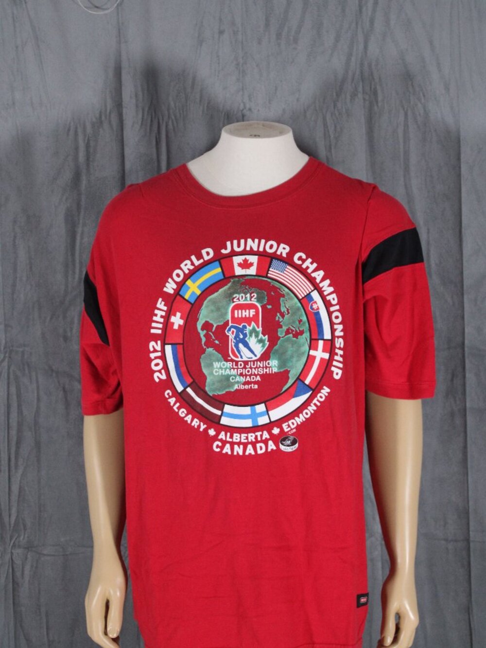 World Juniors Hockey Shirt (Retro) - 2012 Event Logo - Men's XL